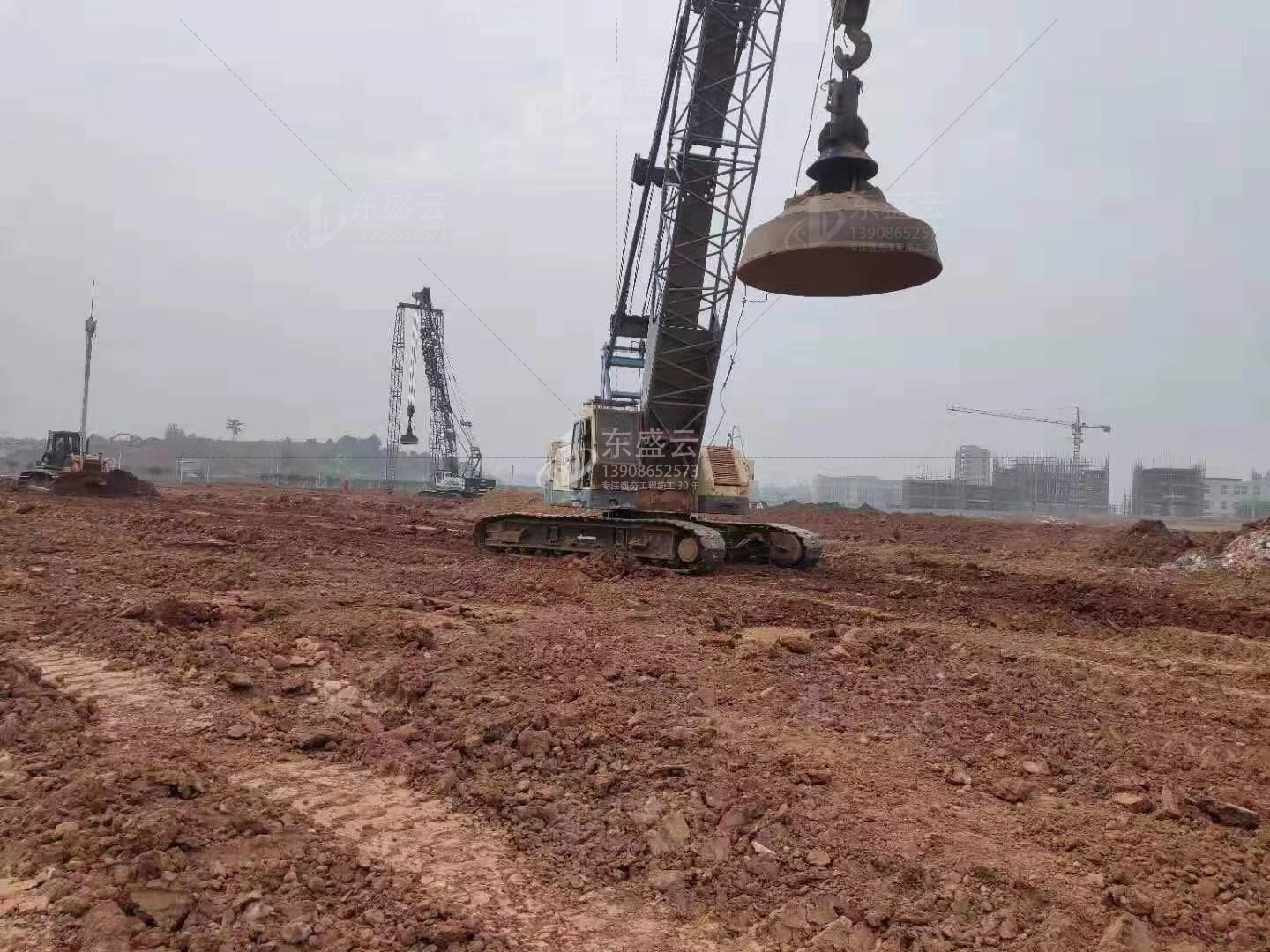 强夯开工-赣广高铁制梁及存梁地基处理